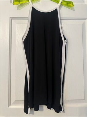 Cynthia Rowley Black Tank Top with White Trim